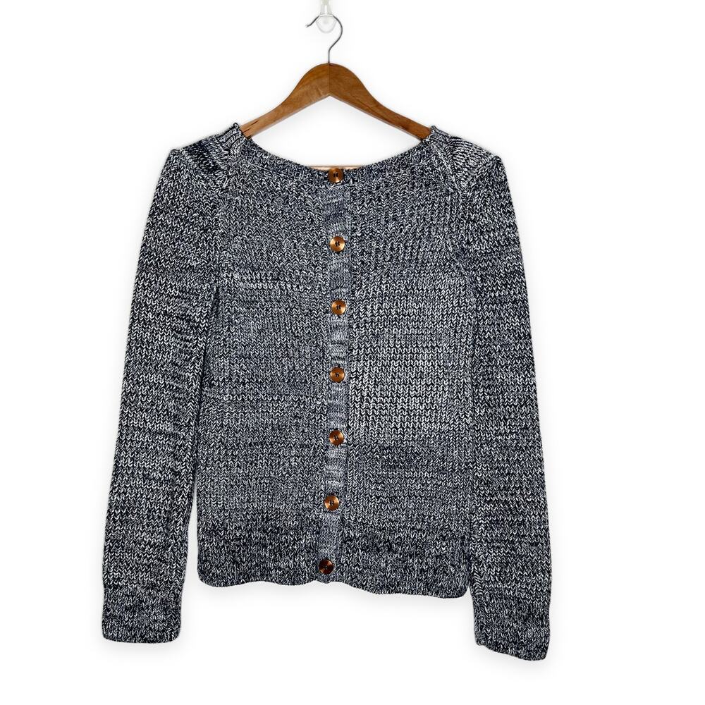 M.i.H Jeans The Chloe Button Back Marled Cotton Jumper Sweater Large - Picture 7 of 14